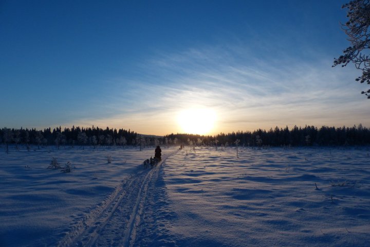 a sunset over a body of water